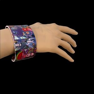 COLORFUL PATTERN ACRYLIC BRACELET CUFF